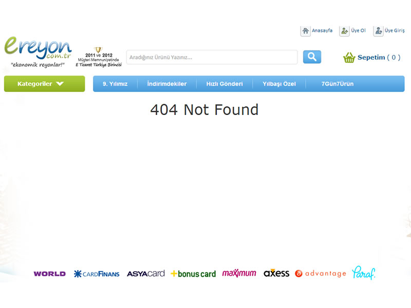 ereyon 404 sayfası