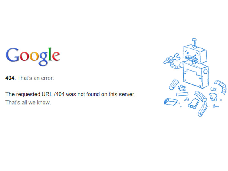 Google 404 Sayfası