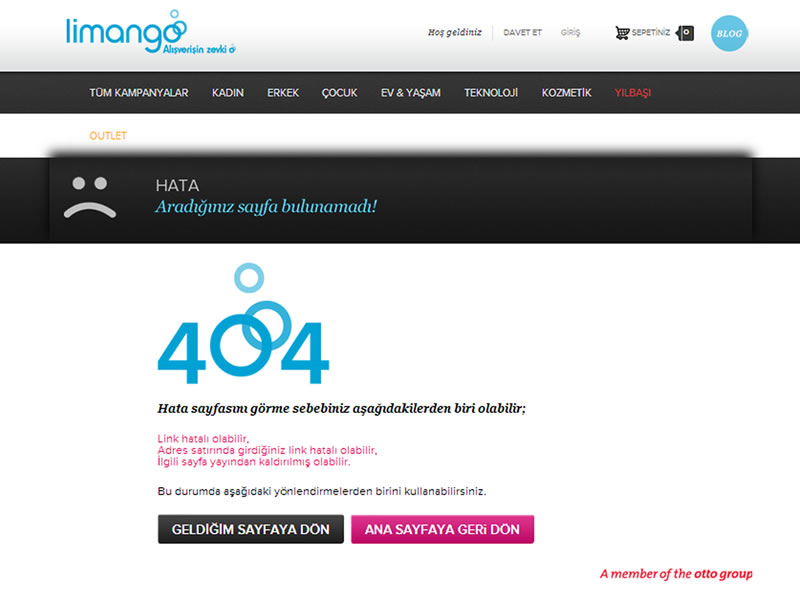 limango 404 sayfası